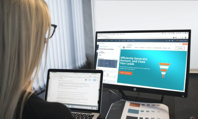 Unleashing the Power of Online Marketing: Strategies for Success woman sitting in front of turned-on computer monitor