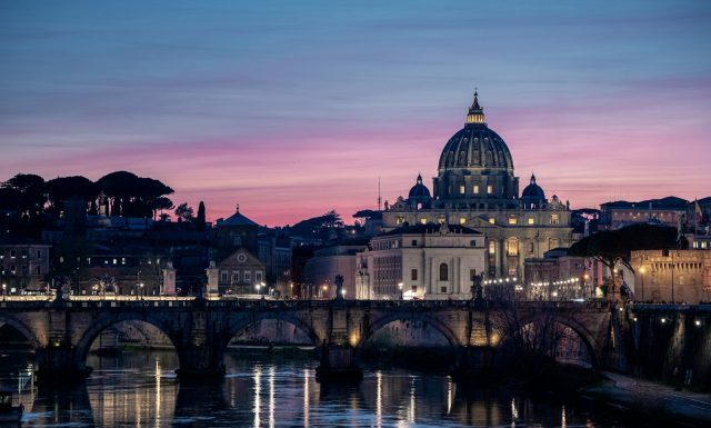 The Emergence of Religious Division in Europe A view of a city with a bridge in the foreground