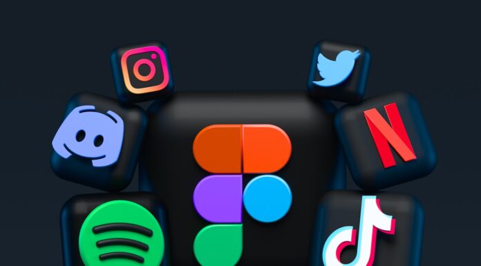 Social Media Marketing the key in the world of Business Promotion blue red and green letters illustration