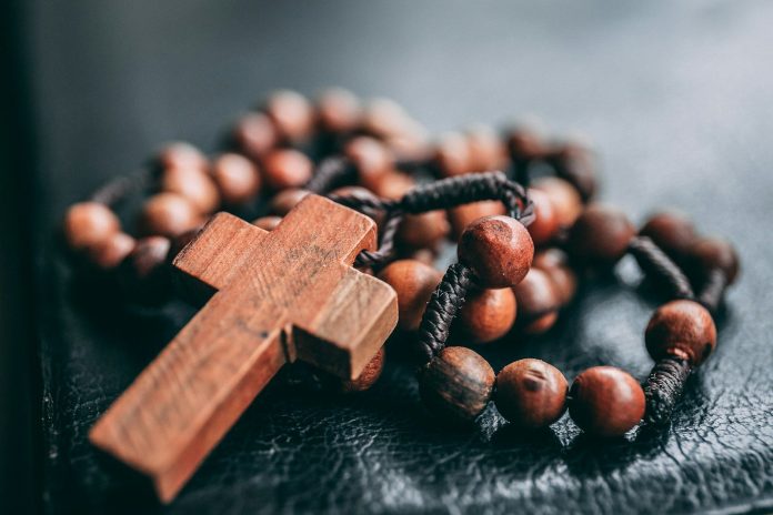 Photo by James Coleman beaded brown rosary