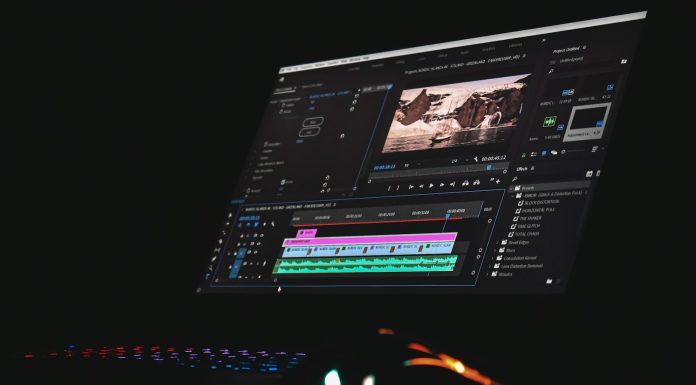 7 Ways to Create Professional Videos Without Hiring an Expensive Editor A computer monitor displaying video editing software with a timeline and preview window